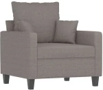 vidaXL Πολυθρόνα Taupe 60 εκ. Υφασμάτινη