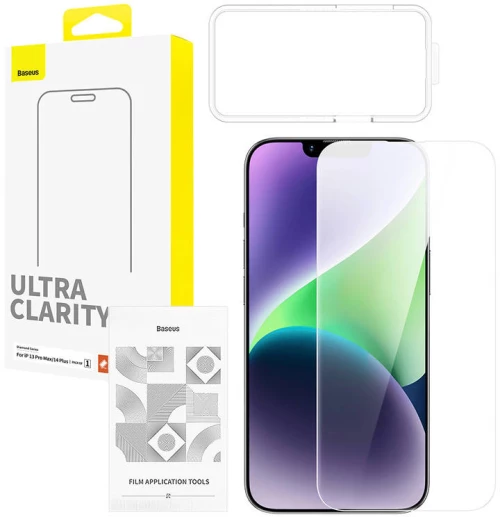 Tempered Glass screen protector  Baseus OS Diamond Series HD for Iphone 13 Pro Max/14 Plus(Clear)