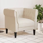 vidaXL Πολυθρόνα Chesterfield Λινό
