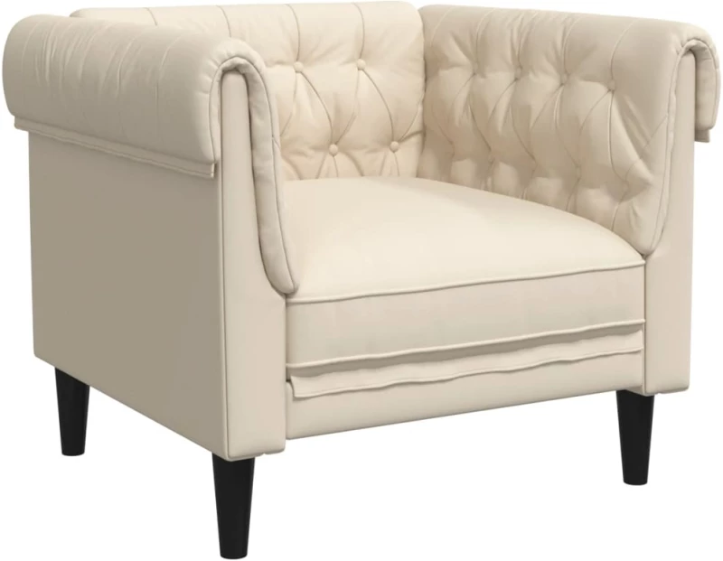 vidaXL Πολυθρόνα Chesterfield Λινό