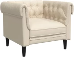 vidaXL Πολυθρόνα Chesterfield Λινό