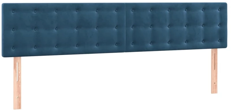 vidaXL Κρεβάτι Boxspring με Στρώμα Σκούρο Μπλε 120x190 εκ. Βελούδινο