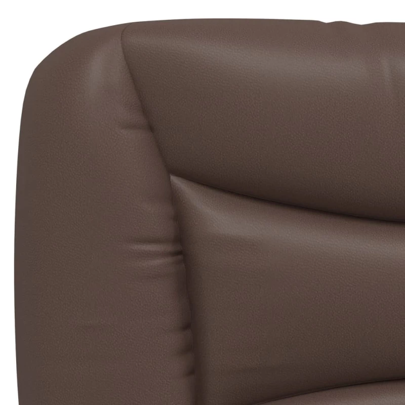 vidaXL Κρεβάτι με Στρώμα Καφέ 120x200ε κ. από Συνθετικό Δέρμα