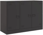 vidaXL Ντουλάπι Μαύρο 99x39x73 εκ. από Ατσάλι