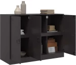 vidaXL Ντουλάπι Μαύρο 99x39x73 εκ. από Ατσάλι