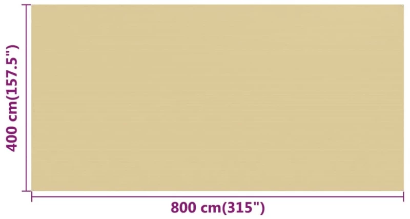 vidaXL Χαλί Σκηνής Μπεζ 400x800 εκ. από HDPE