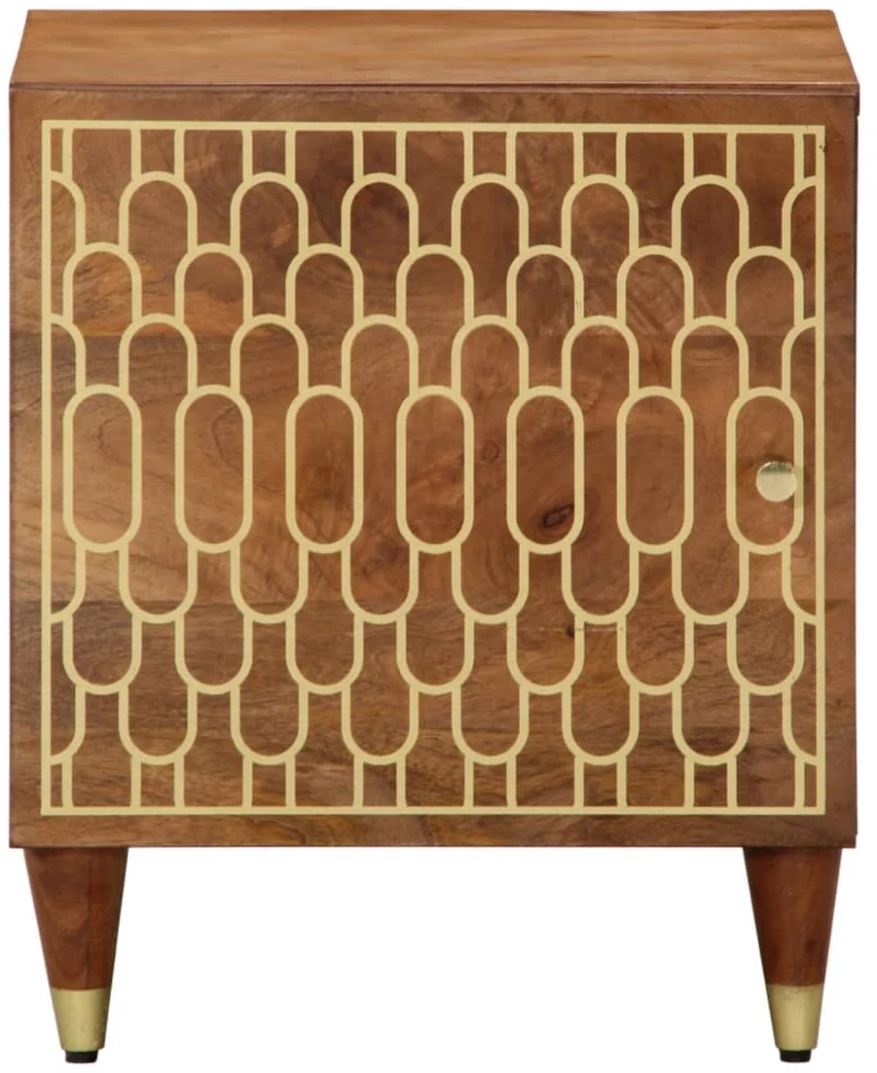 vidaXL Κομοδίνα 2 τεμ. 40 x 33 x 46 εκ. από Μασίφ Ξύλο Μάνγκο