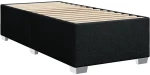 vidaXL Κρεβάτι Boxspring με Στρώμα Μαύρο 90x200 εκ. Υφασμάτινο