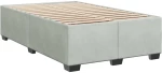 vidaXL Κρεβάτι Boxspring με Στρώμα Ανοιχτό Γκρι 120x190 εκ. Βελούδινο
