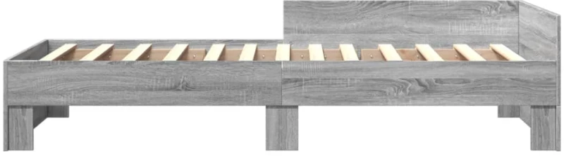 vidaXL Πλαίσιο Κρεβατιού Γκρι Sonoma 75x190 εκ. Επεξεργασμένο Ξύλο