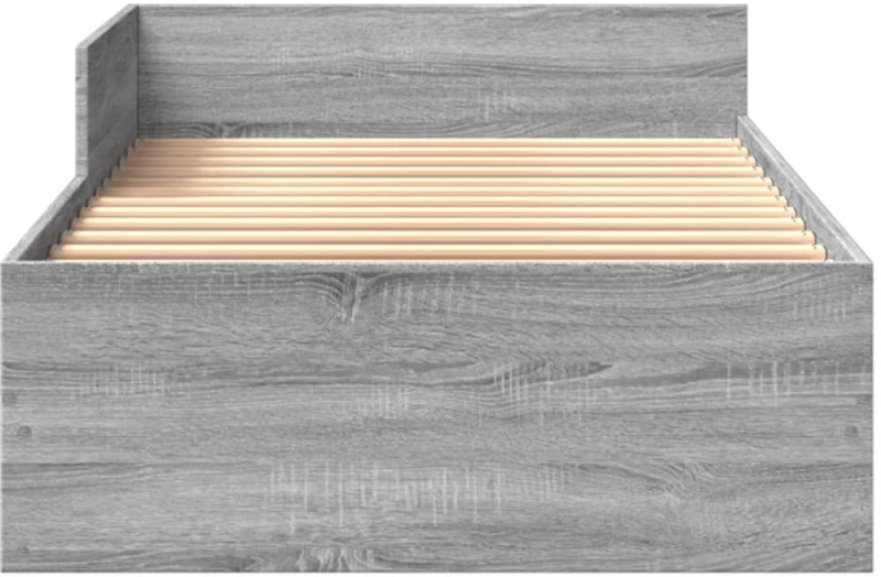 vidaXL Πλαίσιο Κρεβατιού Γκρι Sonoma 75x190 εκ. Επεξεργασμένο Ξύλο