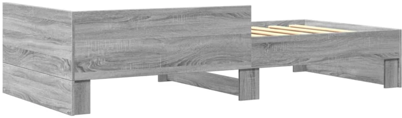vidaXL Πλαίσιο Κρεβατιού Γκρι Sonoma 75x190 εκ. Επεξεργασμένο Ξύλο