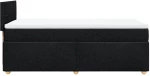 vidaXL Κρεβάτι Boxspring με Στρώμα Μαύρο 80 x 200 εκ. Υφασμάτινο