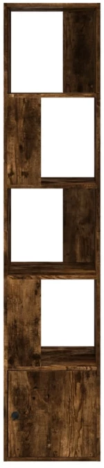vidaXL Βιβλιοθήκη Καπνιστή Δρυς 40x36x189 εκ. από Επεξεργασμένο Ξύλο