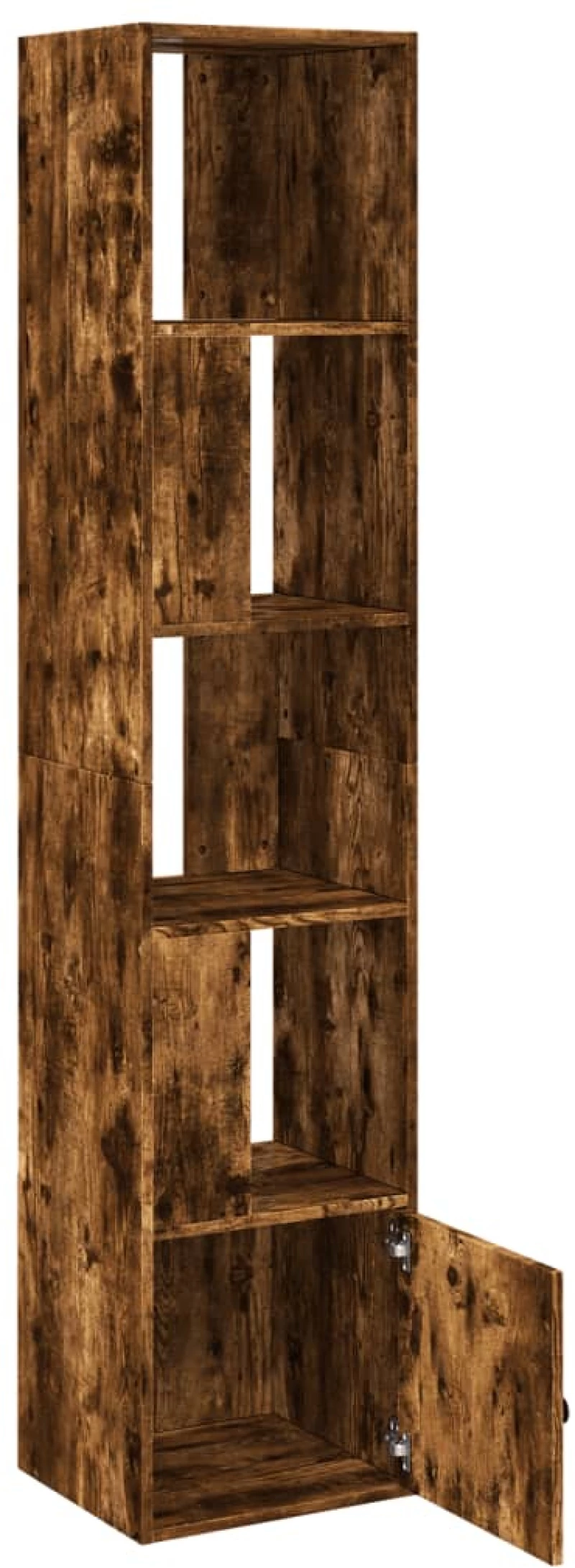 vidaXL Βιβλιοθήκη Καπνιστή Δρυς 40x36x189 εκ. από Επεξεργασμένο Ξύλο