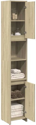 vidaXL Στήλη Μπάνιου Sonoma Δρυς 30 x 30 x 183,5 εκ. από Ξύλο