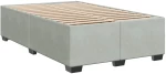 vidaXL Κρεβάτι Boxspring με Στρώμα Ανοιχτό Γκρι 120x190 εκ. Βελούδινο