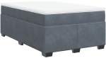vidaXL Κρεβάτι Boxspring με Στρώμα Σκούρο Γκρι 120x190 εκ. Βελούδινο