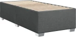 vidaXL Κρεβάτι Boxspring με Στρώμα Σκούρο Γκρι 90x200 εκ. Υφασμάτινο