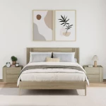 vidaXL Κομοδίνα Επιτοίχια 2 τεμ. Sonoma Δρυς 45x30x35 εκ.
