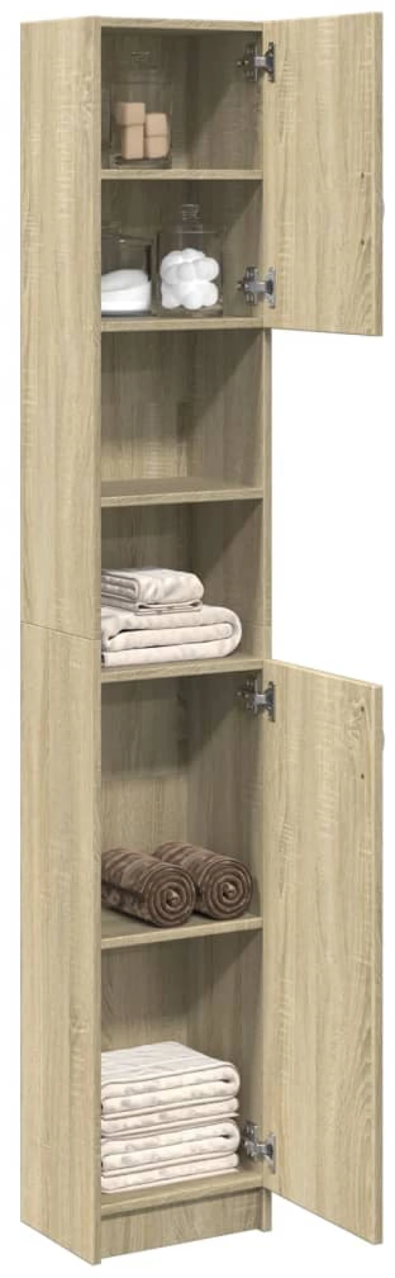 vidaXL Στήλη Μπάνιου Sonoma Δρυς 32 x 25,5 x 190εκ. Επεξεργασμένο Ξύλο