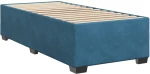 vidaXL Κρεβάτι Boxspring με Στρώμα Σκούρο Μπλε 90x200 εκ. Βελούδινο