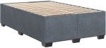 vidaXL Κρεβάτι Boxspring με Στρώμα Σκούρο Γκρι 120x200 εκ. Βελούδινο