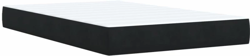 vidaXL Κρεβάτι Boxspring με Στρώμα Μαύρο 120 x 200 εκ. Βελούδινο