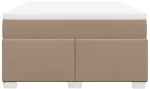 vidaXL Κρεβάτι Boxspring με Στρώμα Καπουτσίνο 140x200εκ.από Συνθ.Δέρμα
