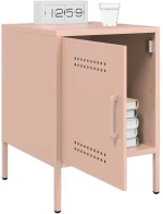 vidaXL Κομοδίνα 2 τεμ. Ροζ 36x39x50,5 εκ. από Χάλυβα