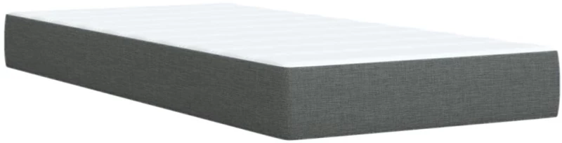 vidaXL Κρεβάτι Boxspring με Στρώμα Σκούρο Γκρι 90x200 εκ. Υφασμάτινο