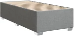 vidaXL Κρεβάτι Boxspring με Στρώμα Ανοιχτό Γκρι 90x200 εκ. Υφασμάτινο