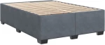 vidaXL Κρεβάτι Boxspring με Στρώμα Σκούρο Γκρι 140x190 εκ. Βελούδινο