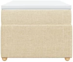 vidaXL Κρεβάτι Boxspring με Στρώμα Κρεμ 90x190 εκ.Υφασμάτινο