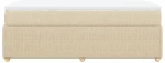 vidaXL Κρεβάτι Boxspring με Στρώμα Κρεμ 90x190 εκ.Υφασμάτινο