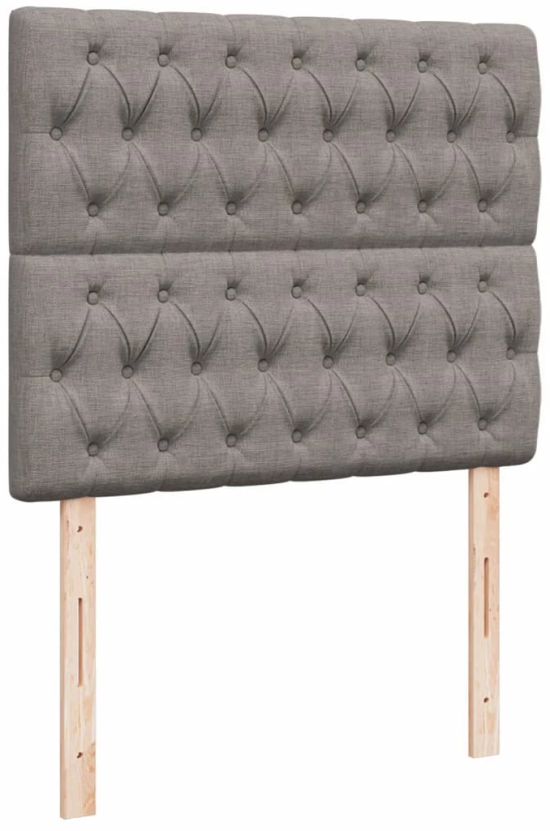vidaXL Κρεβάτι Boxspring με Στρώμα Taupe 120x200 εκ. Υφασμάτινο