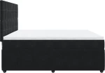 vidaXL Κρεβάτι Boxspring με Στρώμα Μαύρο 200x200 εκ. Βελούδινο