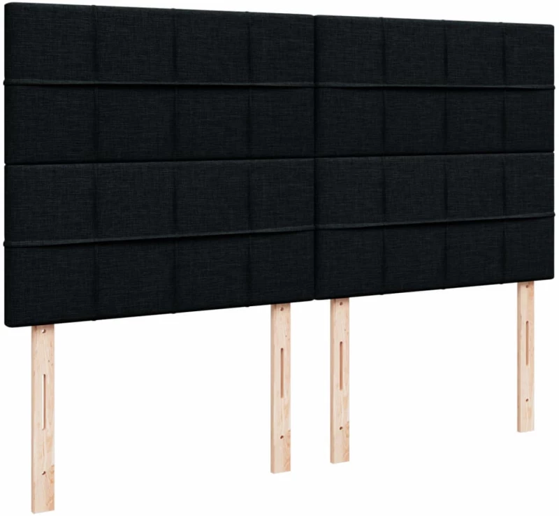 vidaXL Κρεβάτι Boxspring με Στρώμα Μαύρο 200x200 εκ. Βελούδινο