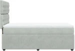 vidaXL Κρεβάτι Boxspring με Στρώμα Ανοιχτό Γκρι 90x200 εκ. Βελούδινο