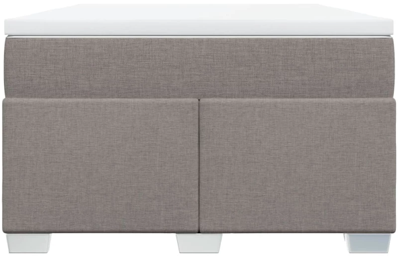 vidaXL Κρεβάτι Boxspring με Στρώμα Taupe 120x200 εκ. Υφασμάτινο