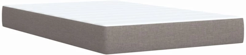 vidaXL Κρεβάτι Boxspring με Στρώμα Taupe 120x200 εκ. Υφασμάτινο