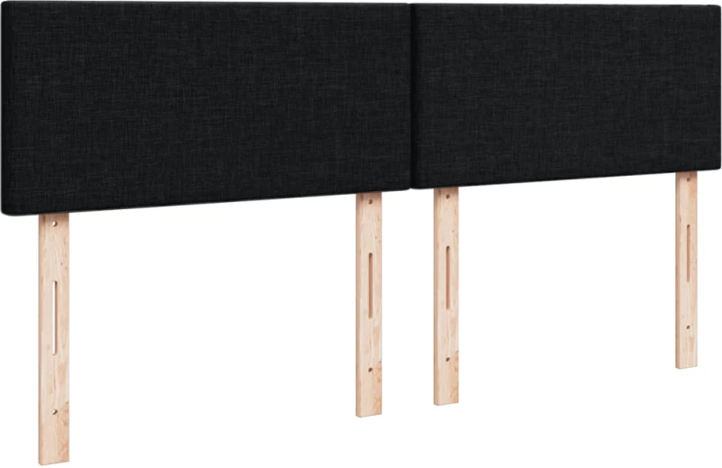 vidaXL Κρεβάτι Boxspring με Στρώμα Μαύρο 140x200 εκ. Υφασμάτινο