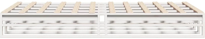 vidaXL Σκελετός Κρεβ. Χωρίς Στρώμα Λευκό 135x190 εκ Μασίφ Πεύκο