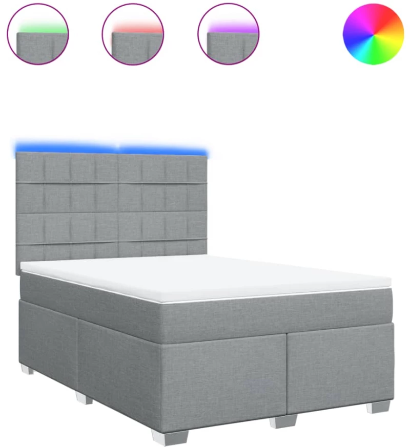 vidaXL Κρεβάτι Boxspring με Στρώμα Αν. Πράσινο 160x200εκ Υφασμάτινο