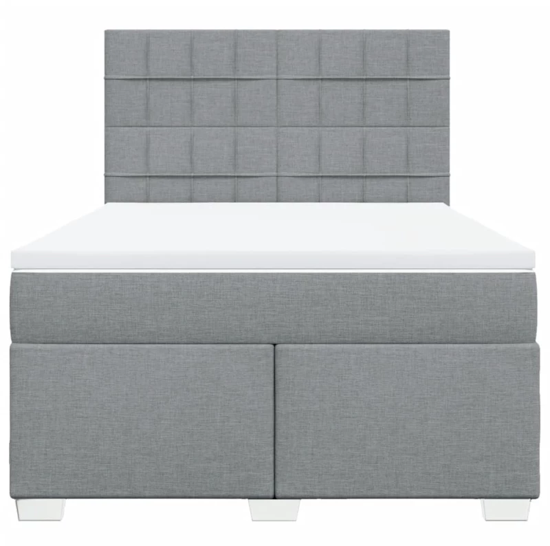 vidaXL Κρεβάτι Boxspring με Στρώμα Αν. Πράσινο 160x200εκ Υφασμάτινο