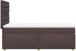 vidaXL Κρεβάτι Boxspring με Στρώμα Σκούρο Καφέ 90x190 εκ. Υφασμάτινο
