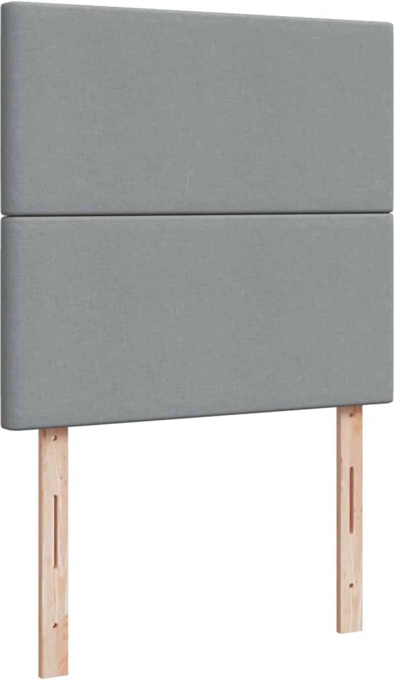 vidaXL Κρεβάτι Boxspring με Στρώμα Ανοιχτό Γκρι 100x200 εκ. Υφασμάτινο