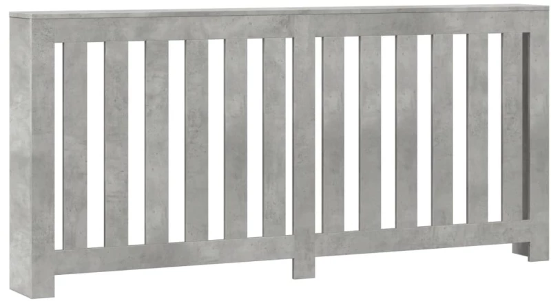 vidaXL Κάλυμμα Καλοριφέρ Γκρι Σκυροδέματος 175x20x82 εκ. Επεξ. Ξύλο