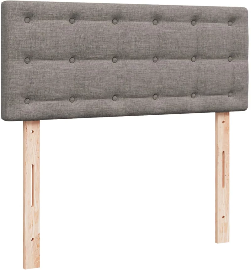 vidaXL Κρεβάτι Boxspring με Στρώμα Taupe 120x200 εκ. Υφασμάτινο