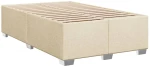 vidaXL Κρεβάτι Boxspring με Στρώμα Κρεμ 120x200 εκ. Υφασμάτινο